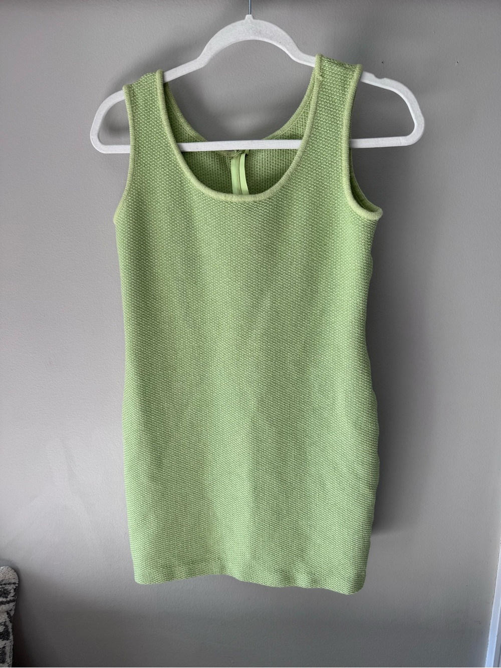 St. John Collection Vintage Light Green Knit Mini Dress